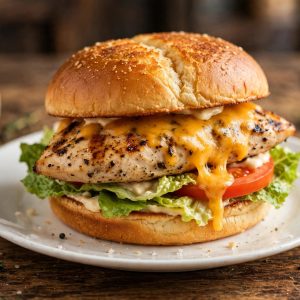 Chicken Burger with Cheese